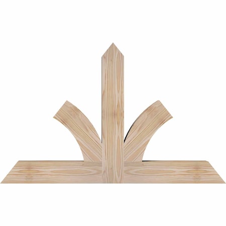 Ekena Millwork Richland Smooth Timber Gable Bracket, Douglas Fir, 36"W x 23"H x 3 1/2"D x 3 1/2"F, 15/12 Pitch GBW036X23X0404RIC00SDF